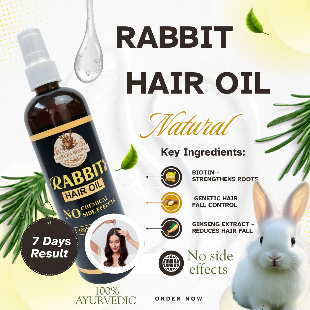 Rabit Herbal Hair Oil - 100% Effective!