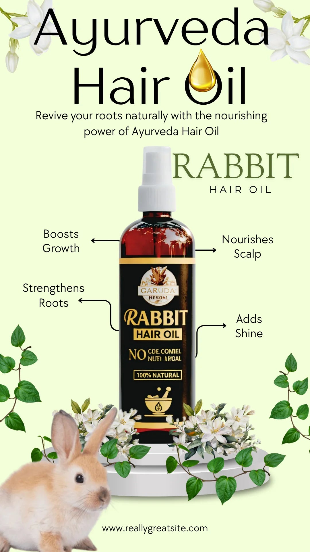 Rabit Herbal Hair Oil - 100% Effective!