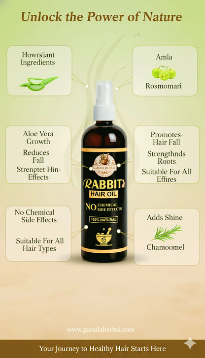 Rabit Herbal Hair Oil - 100% Effective!